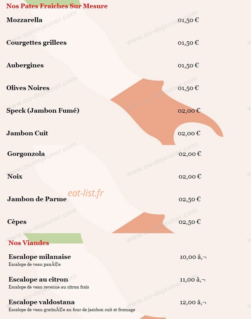 Al Vicoletto — carte page 8