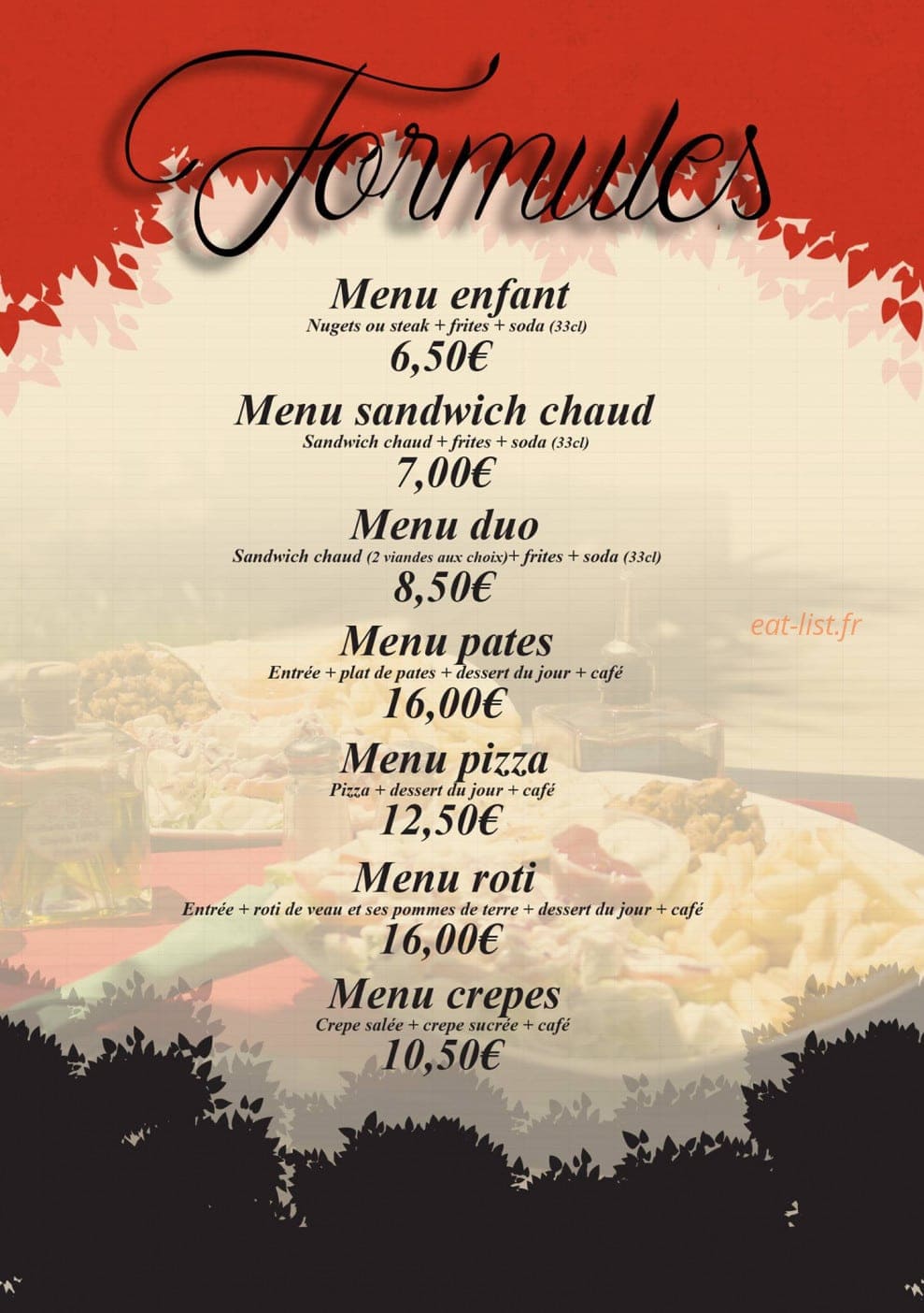 Au Coin Gourmand — carte page 7