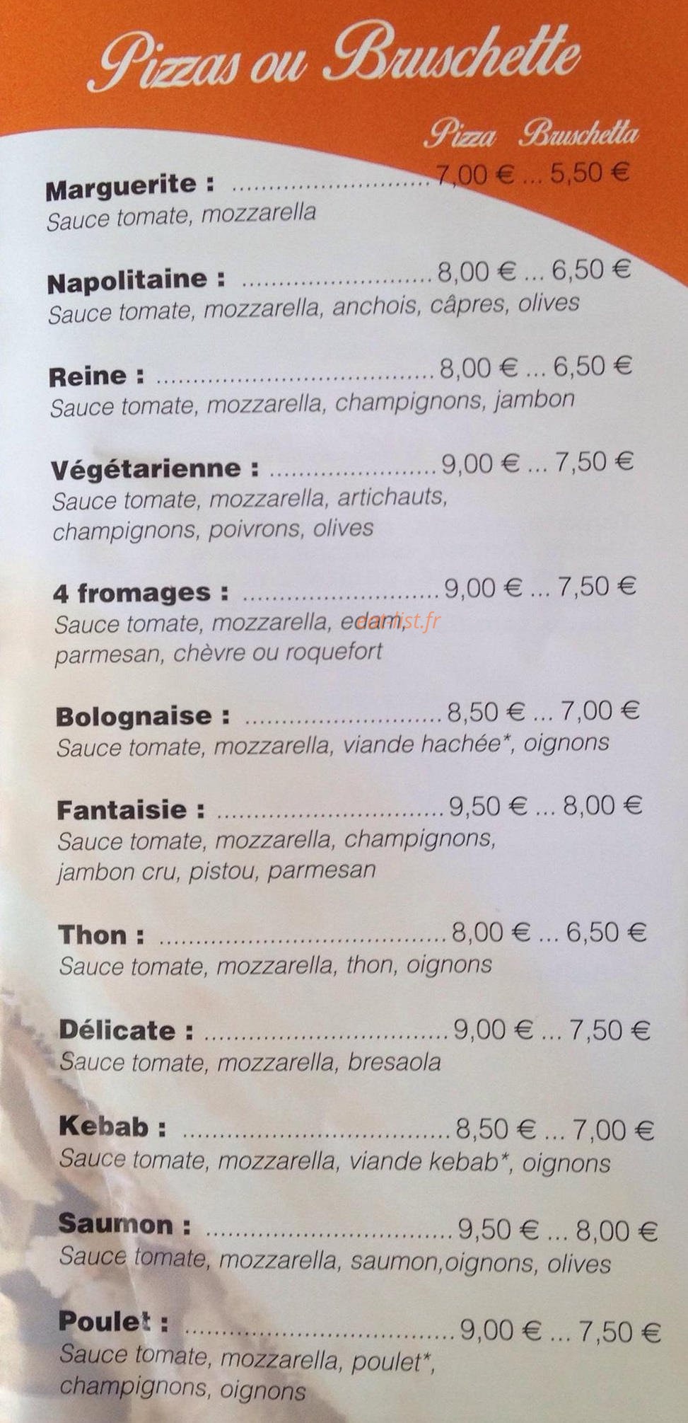 Au Coin Gourmand — carte page 4