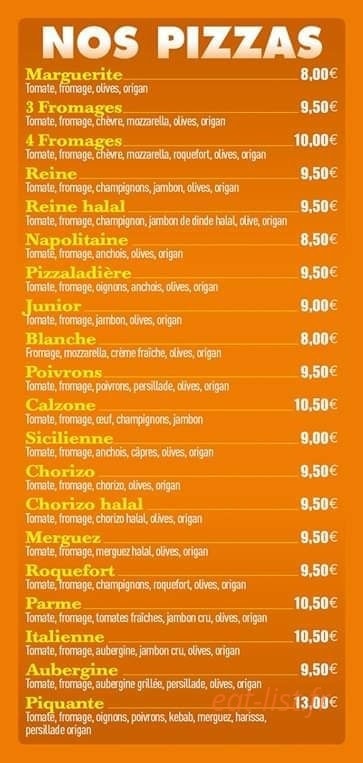 Azur pizza — carte page 4
