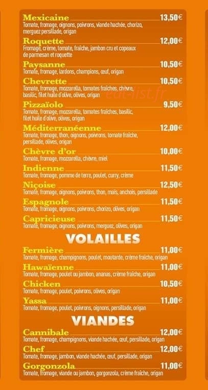 Azur pizza — carte page 6