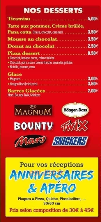 Azur pizza — carte page 2