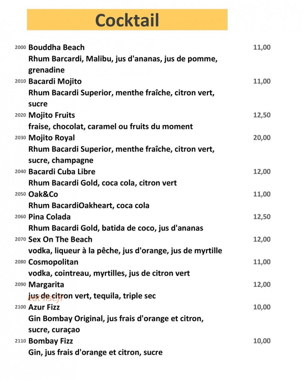 Bouddha beach — carte page 17