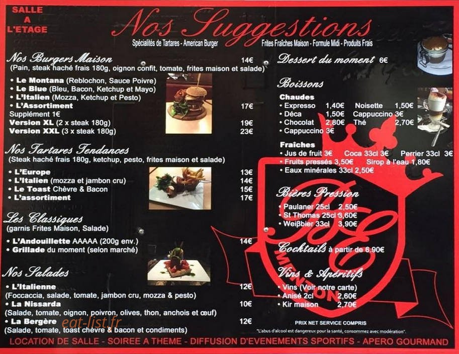 Brasserie l'Europe — carte page 2