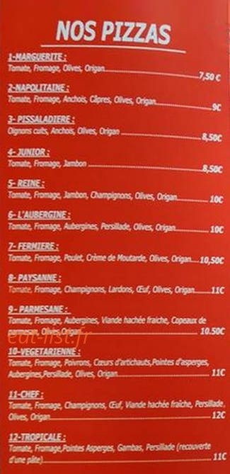 Cabana Pizza — carte page 2