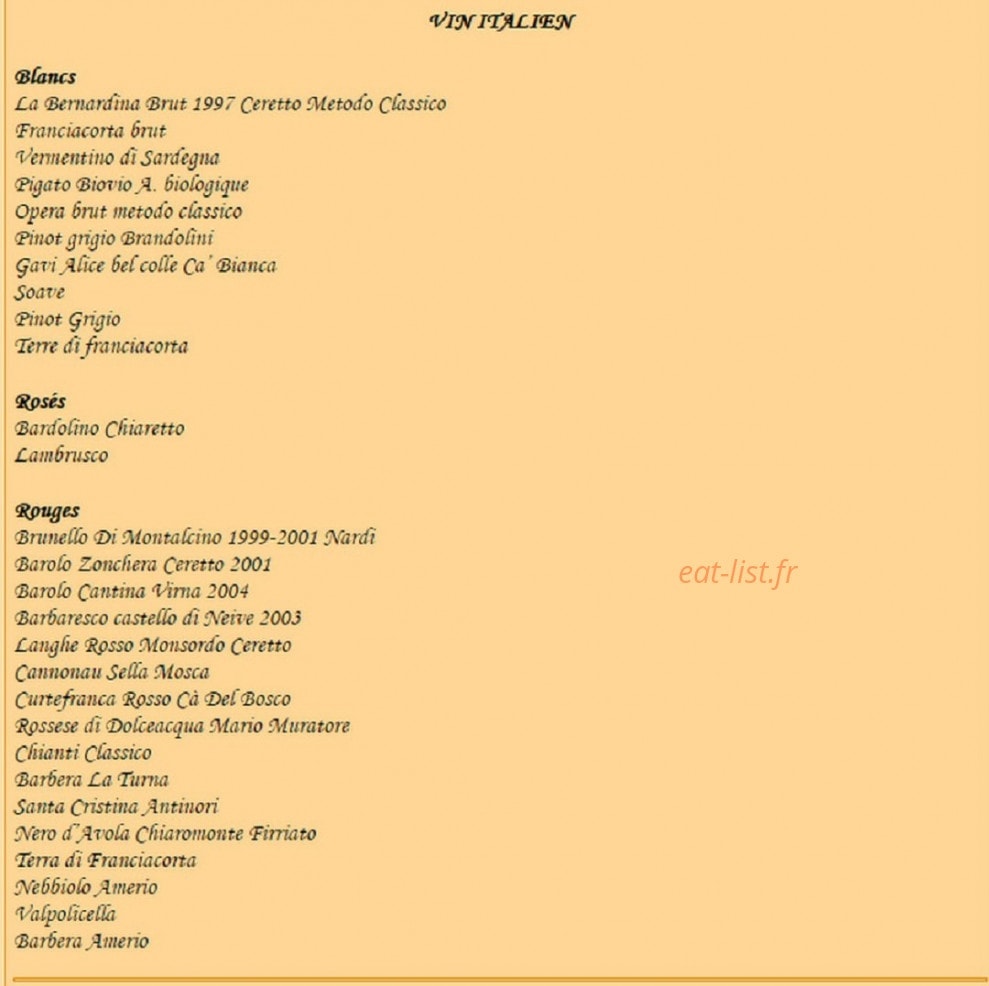 Carnival Restaurant — carte page 9