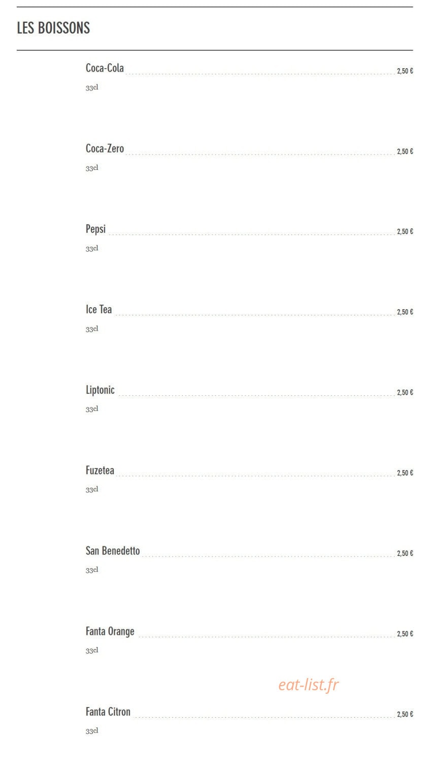 Chez Tonton — carte page 19
