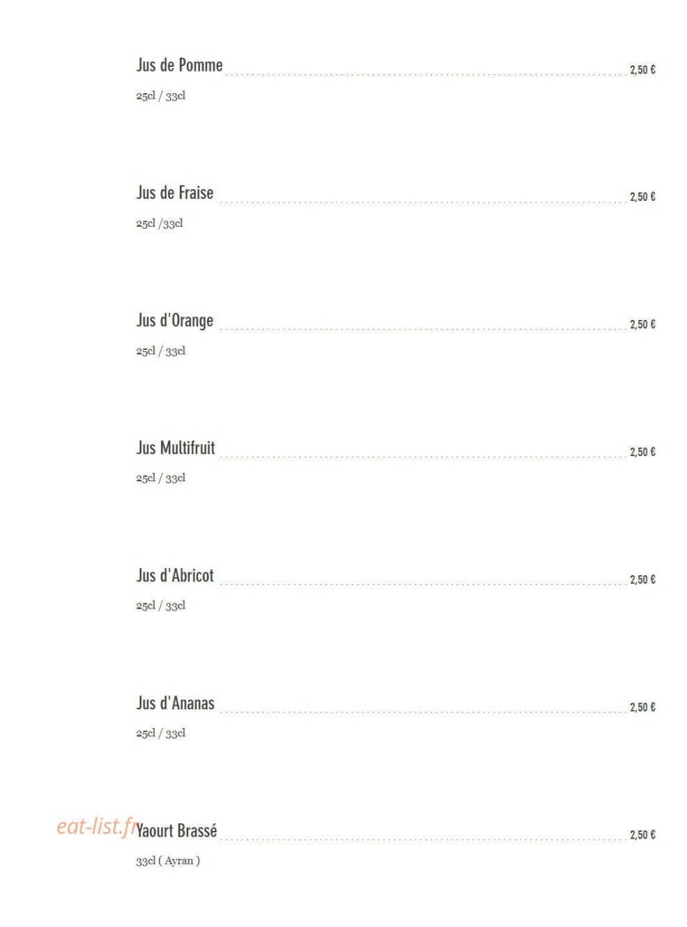 Chez Tonton — carte page 21
