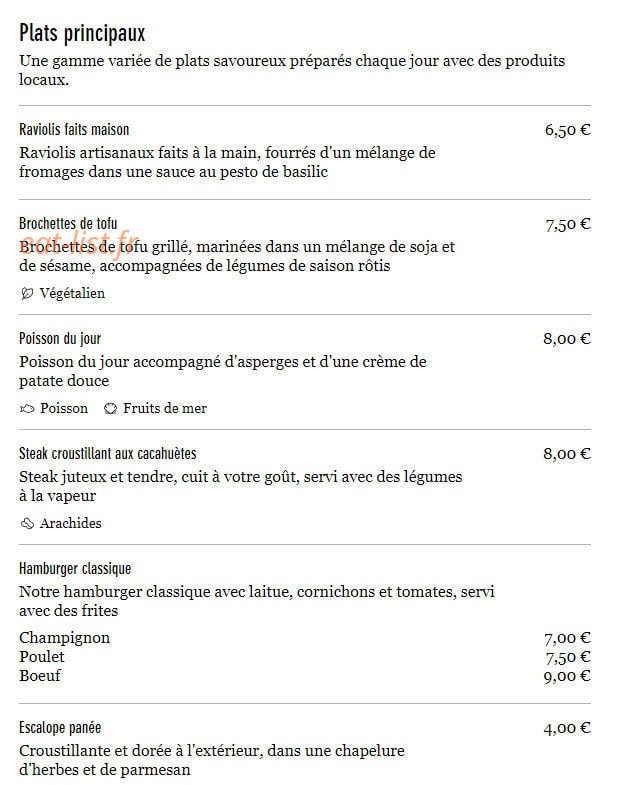 Chez Tonton — carte page 2