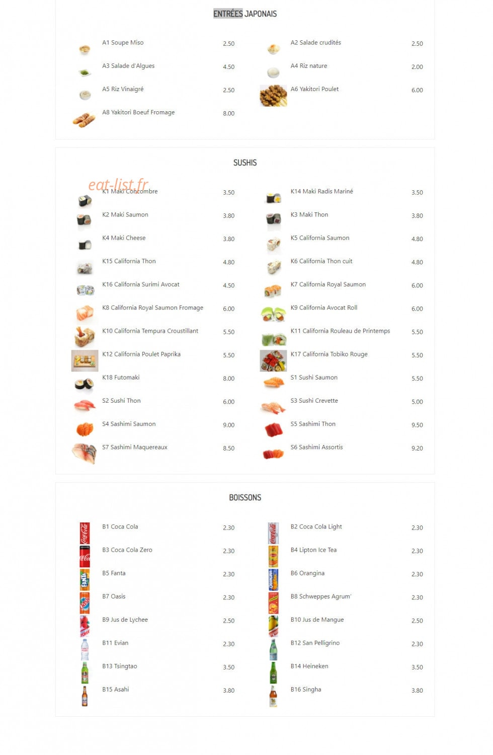 Citron D’or — carte page 1