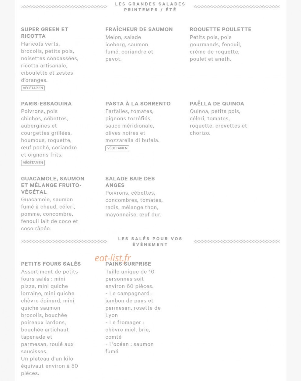 Eric kayser — carte page 3