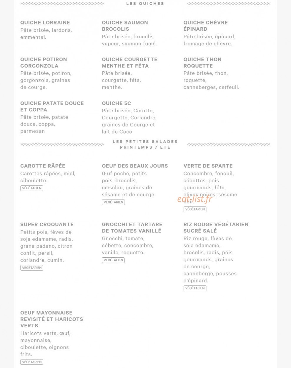 Eric kayser — carte page 2