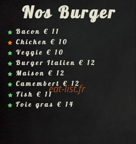 Koala’s Burger — carte page 3