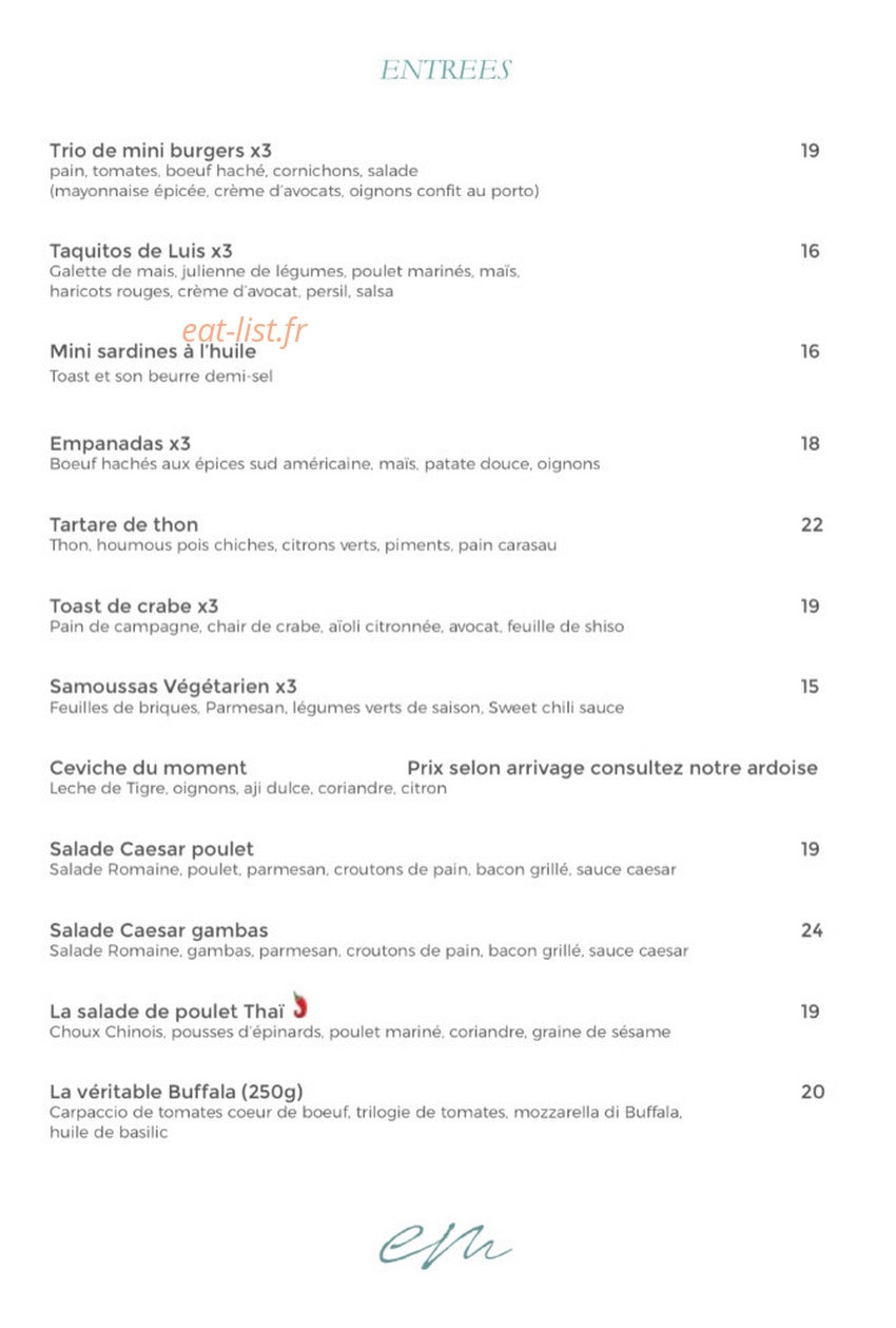L'Effet Mer — carte page 1