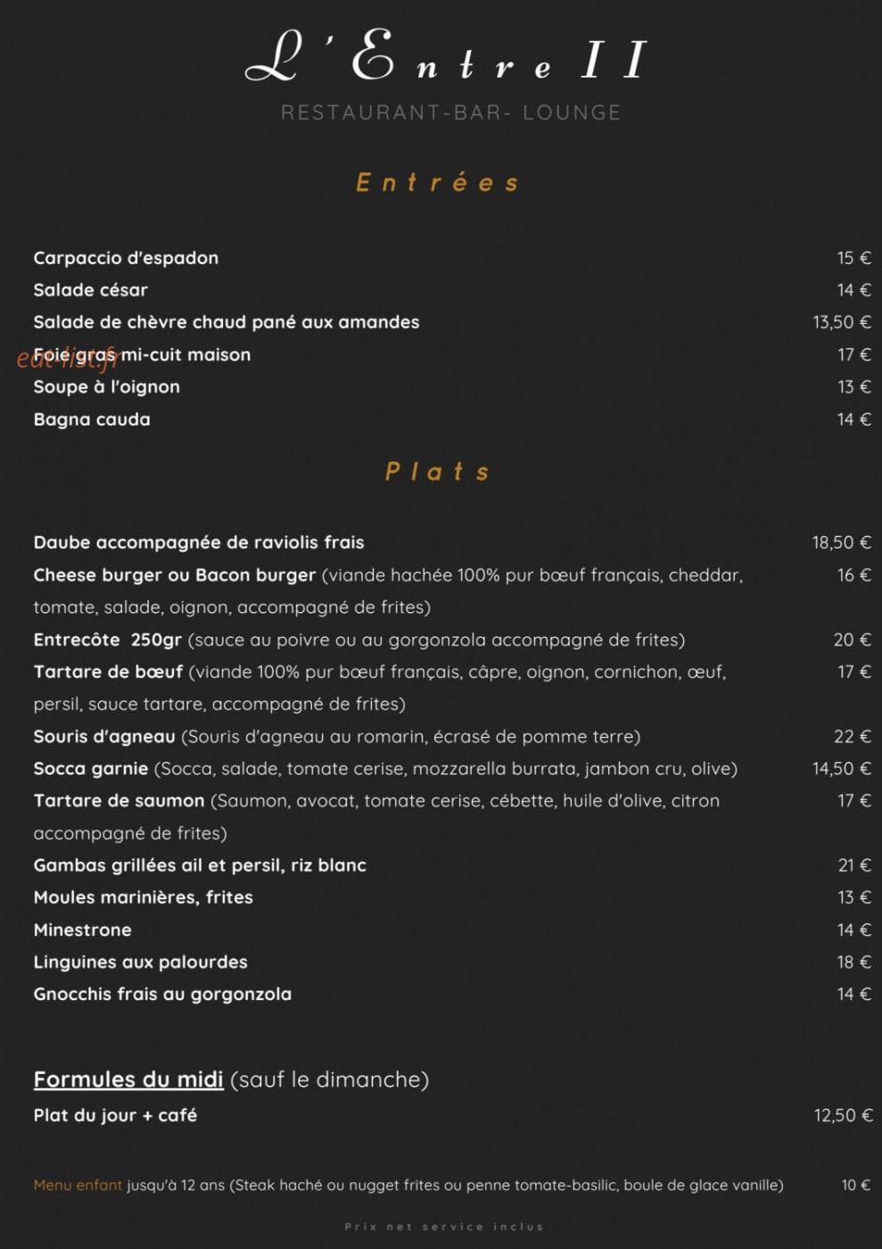 L'Entre II — carte page 1