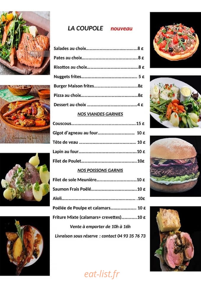 La Coupole — carte page 1