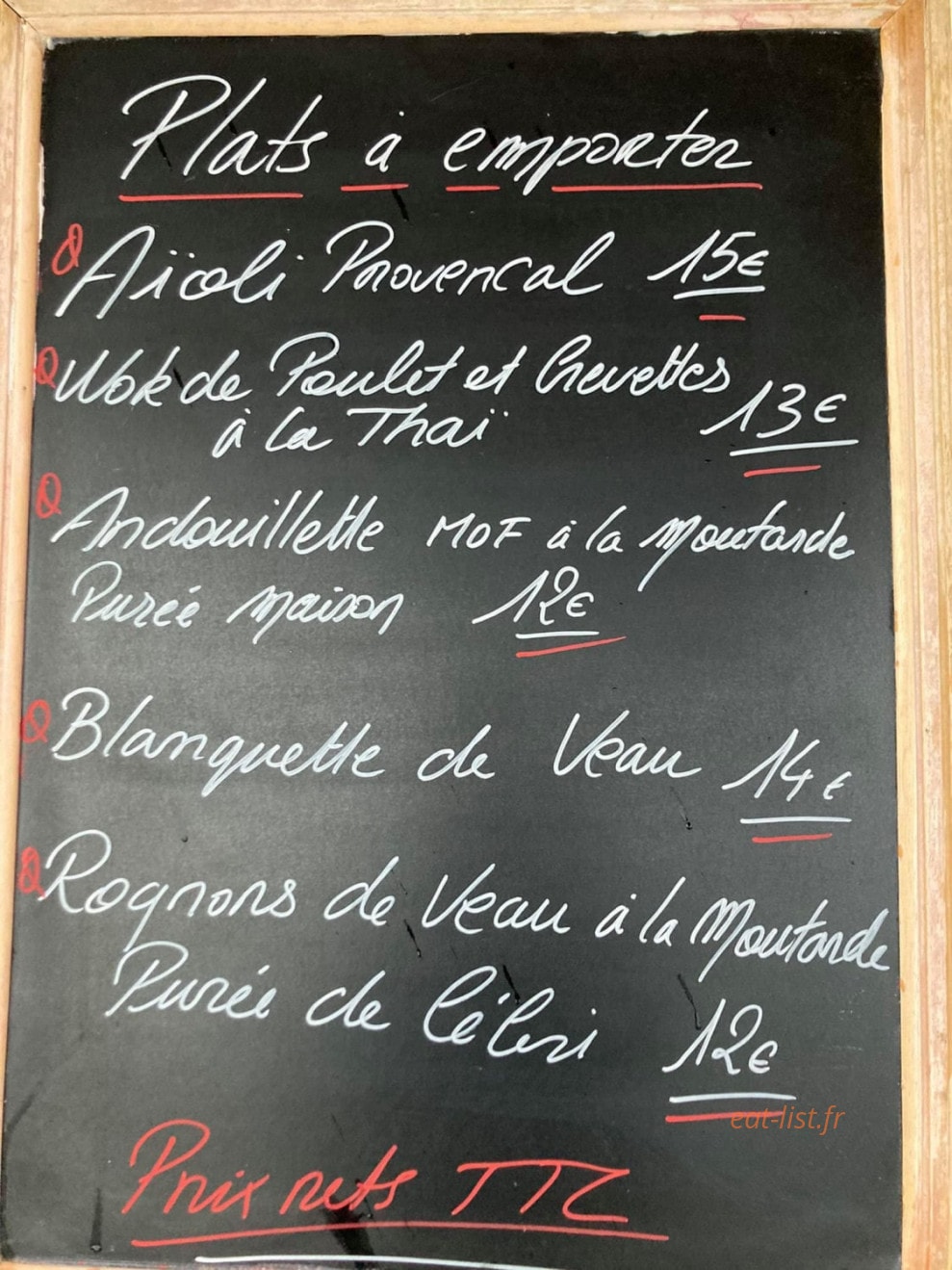 Le Cosy — carte page 1