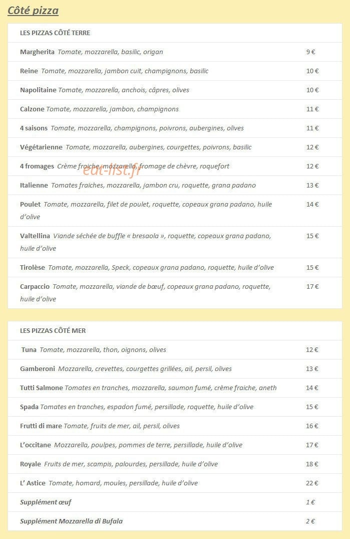 Le Lido — carte page 8