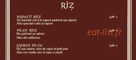 Le Taj — carte page 8