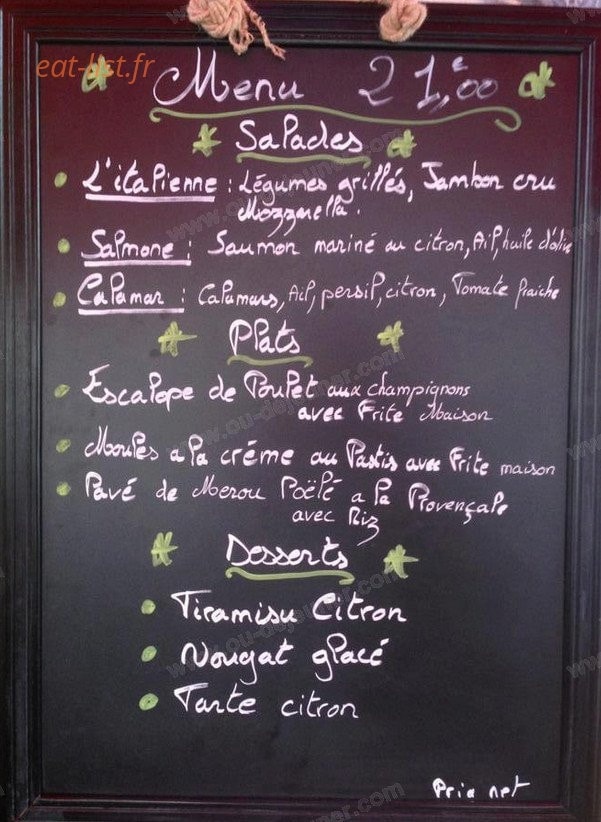 Le Vesuvio — carte page 1