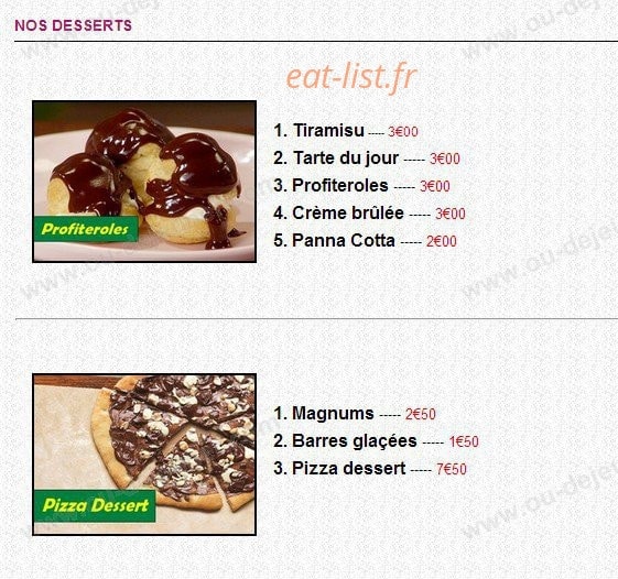 Le Vulcano — carte page 3