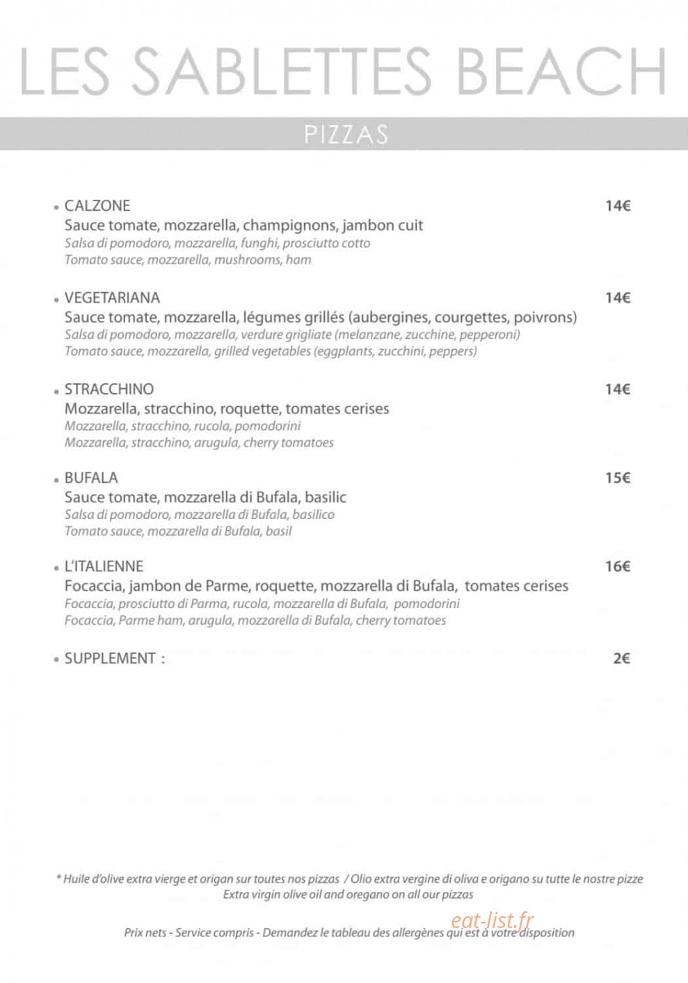 Les Sablettes Beach — carte page 9