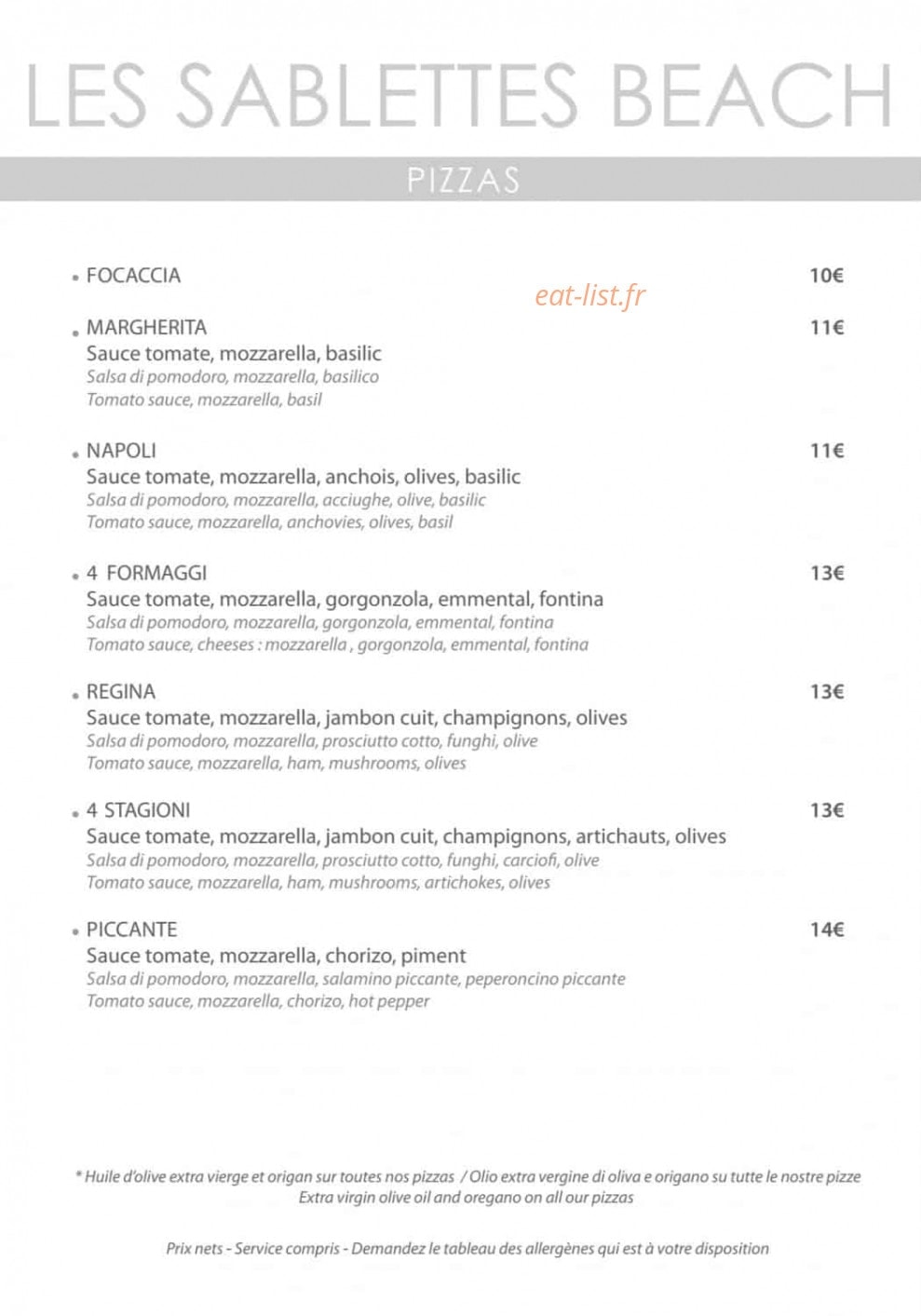 Les Sablettes Beach — carte page 8