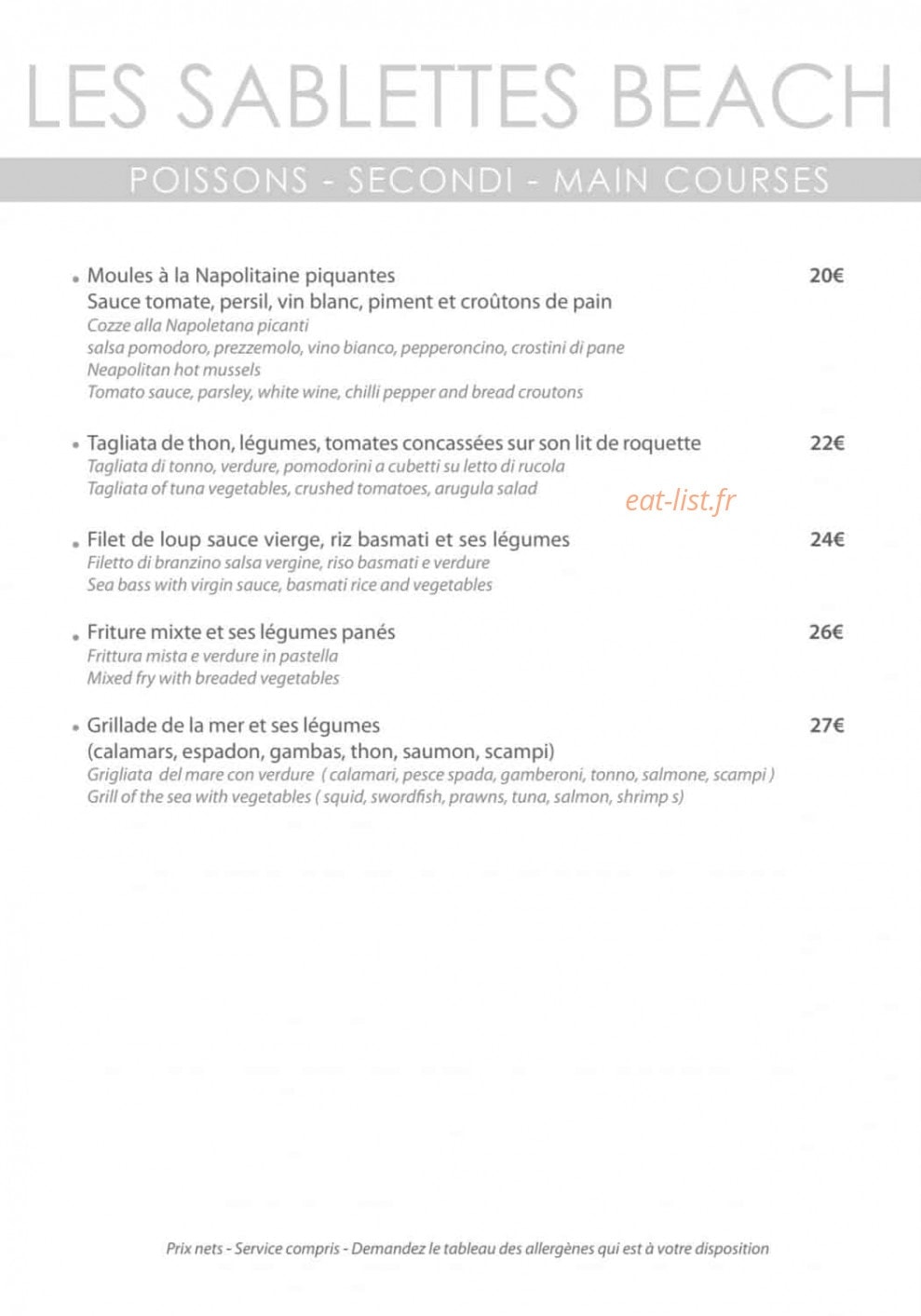 Les Sablettes Beach — carte page 5