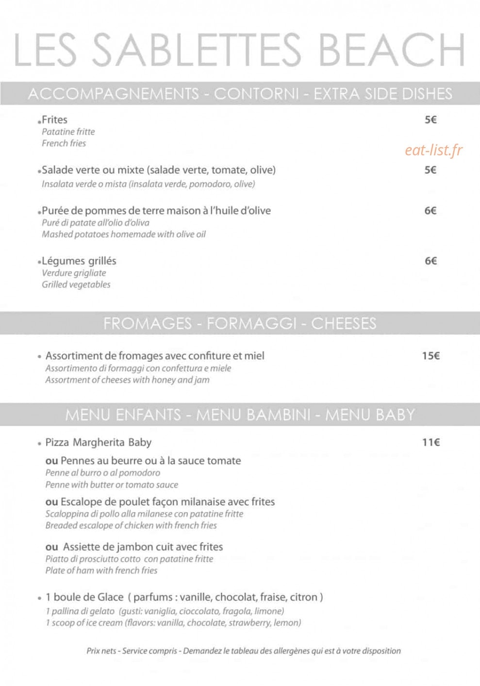 Les Sablettes Beach — carte page 7