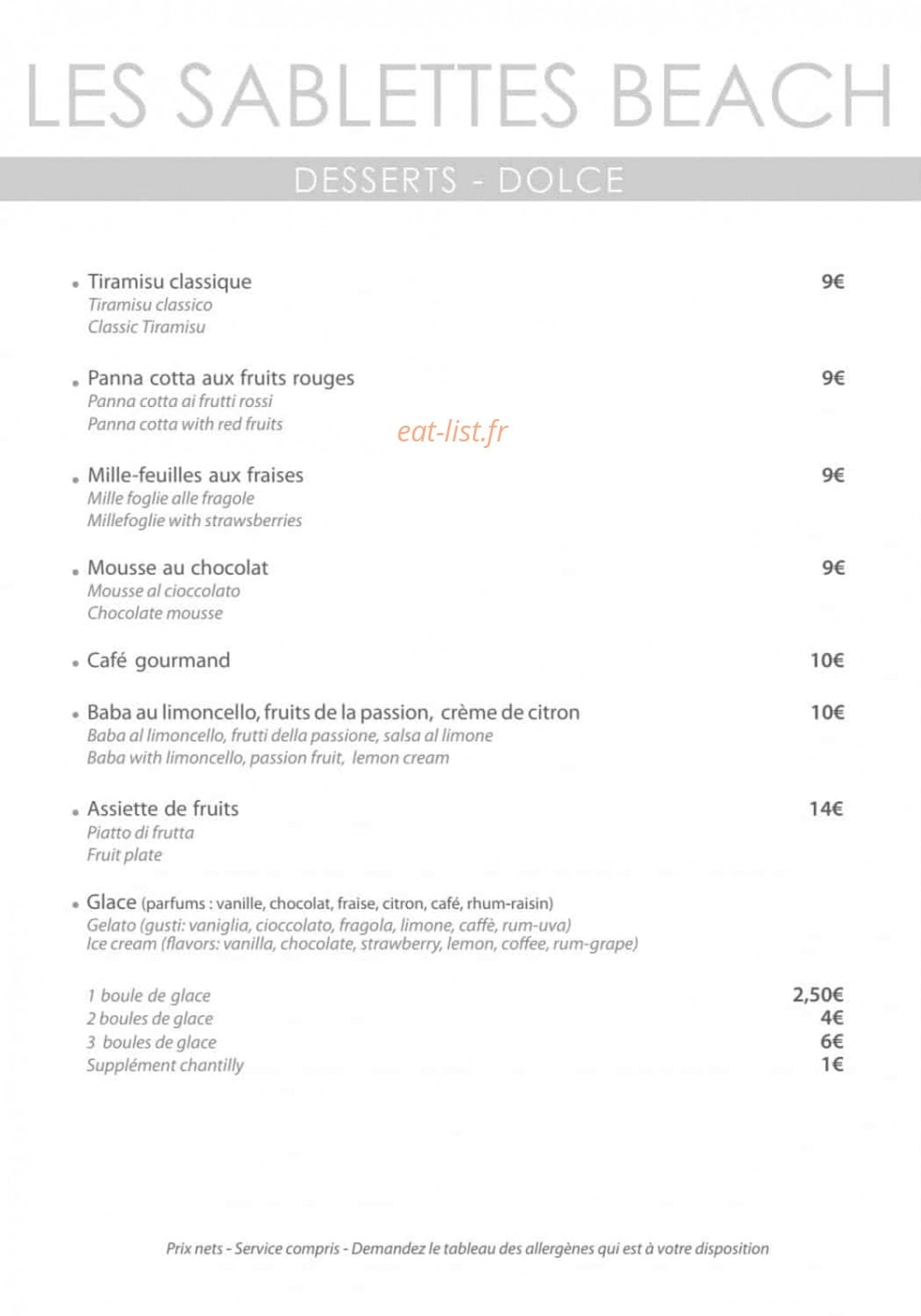 Les Sablettes Beach — carte page 10