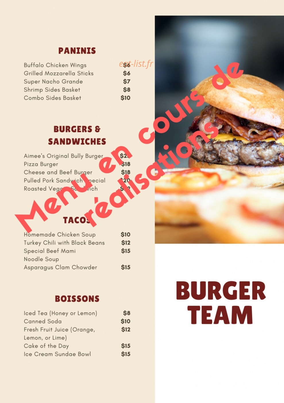 O P'tit Creux — carte page 1