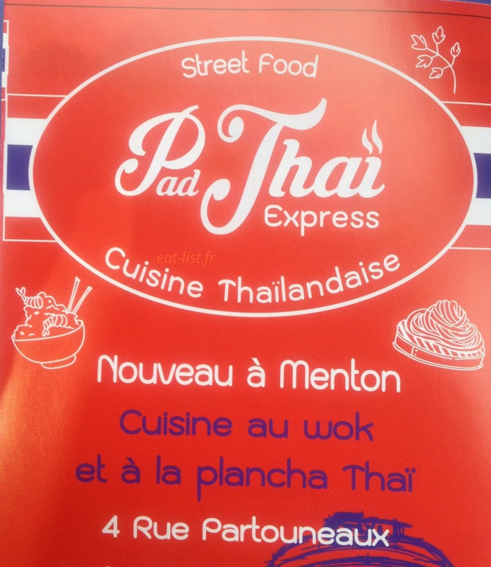 Pad thai express — carte page 1