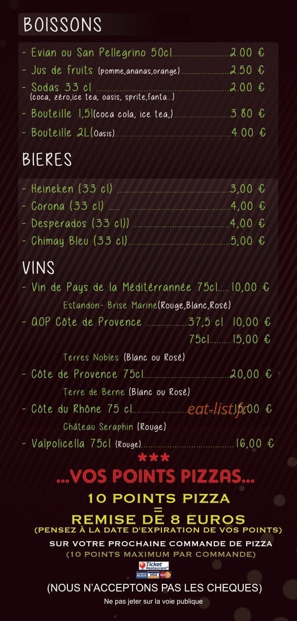 Pizz'Alex — carte page 2