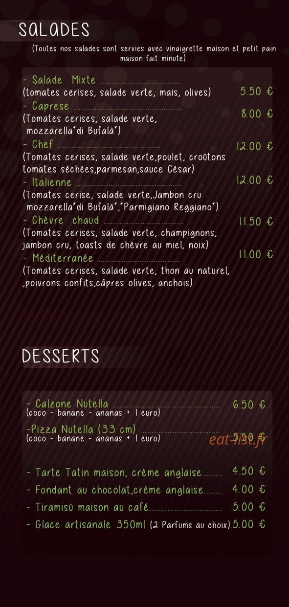 Pizz'Alex — carte page 3