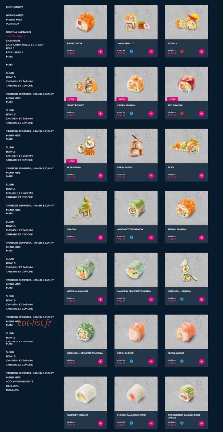 Planet Sushi — carte page 5