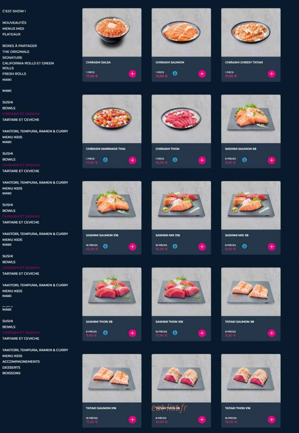Planet Sushi — carte page 12
