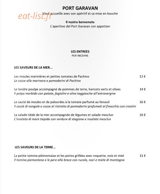 Port Garavan — carte page 3