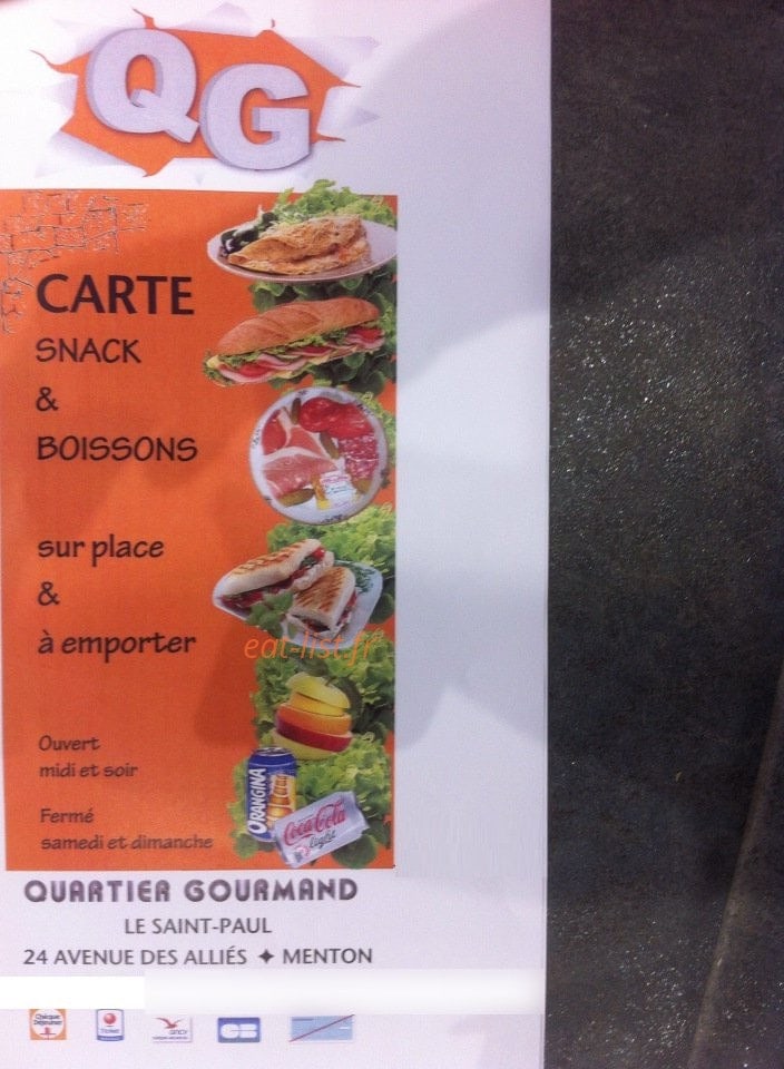 Quartier Gourmand — carte page 1