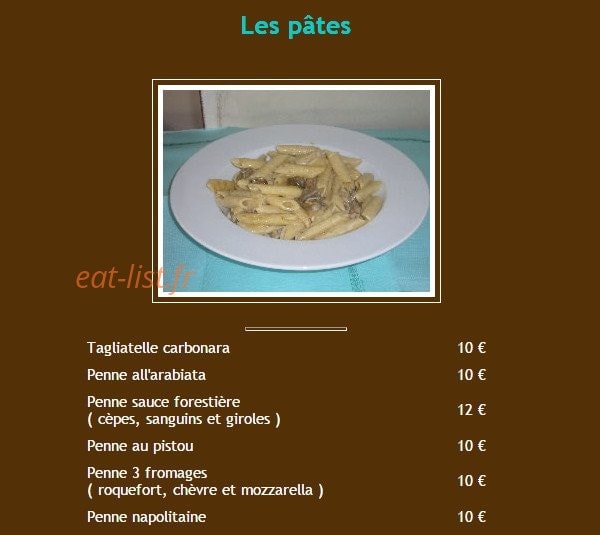 Restaurant Alkena — carte page 3