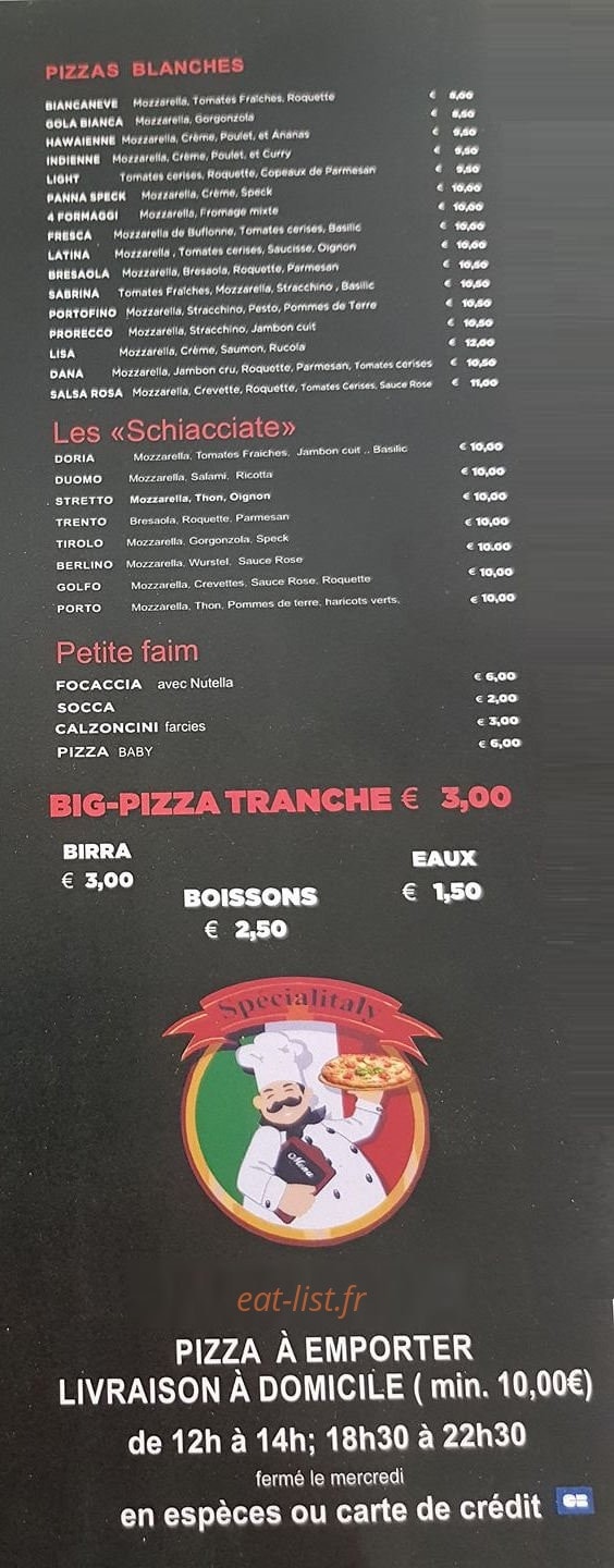 Specialitaly — carte page 3