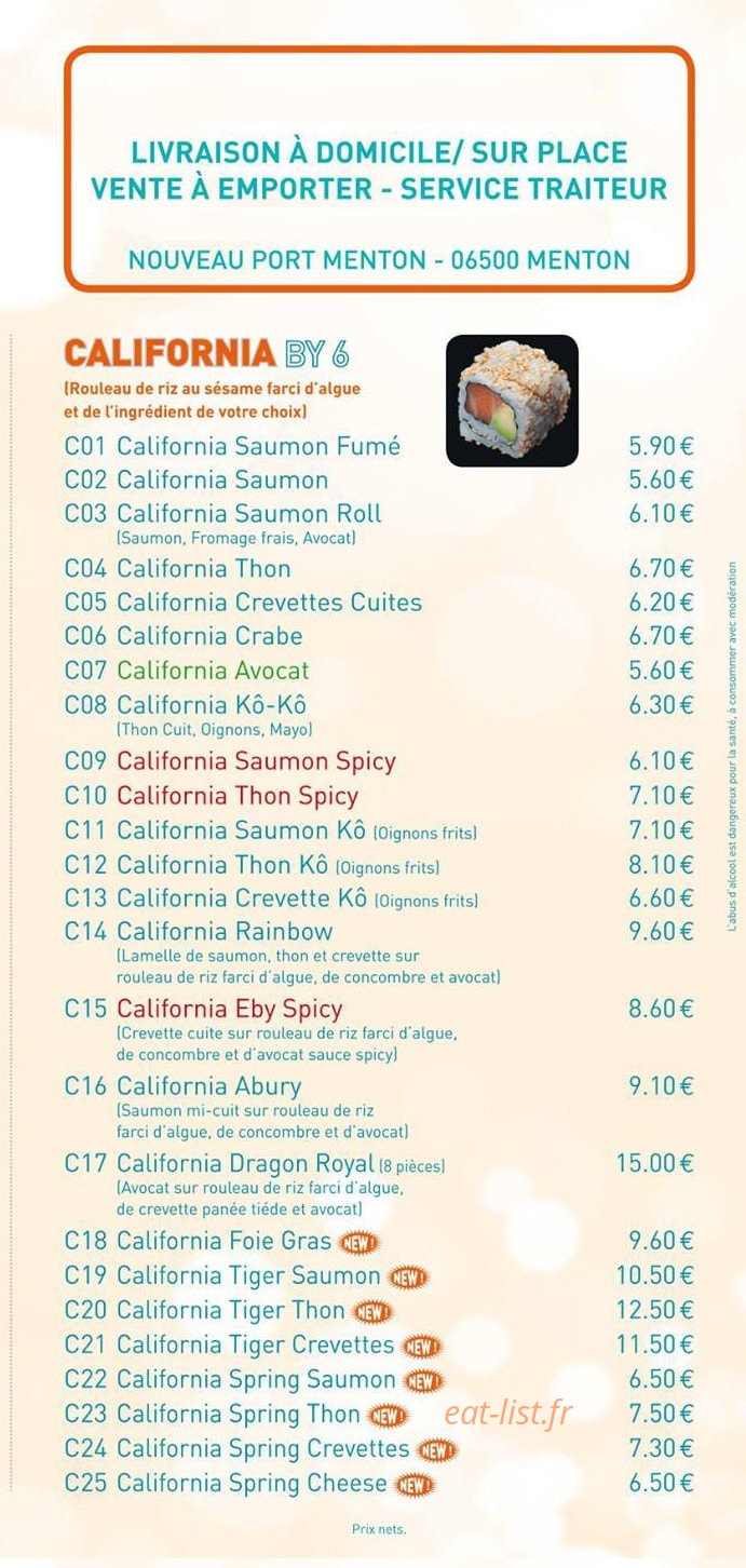 Sushi Kô — carte page 4