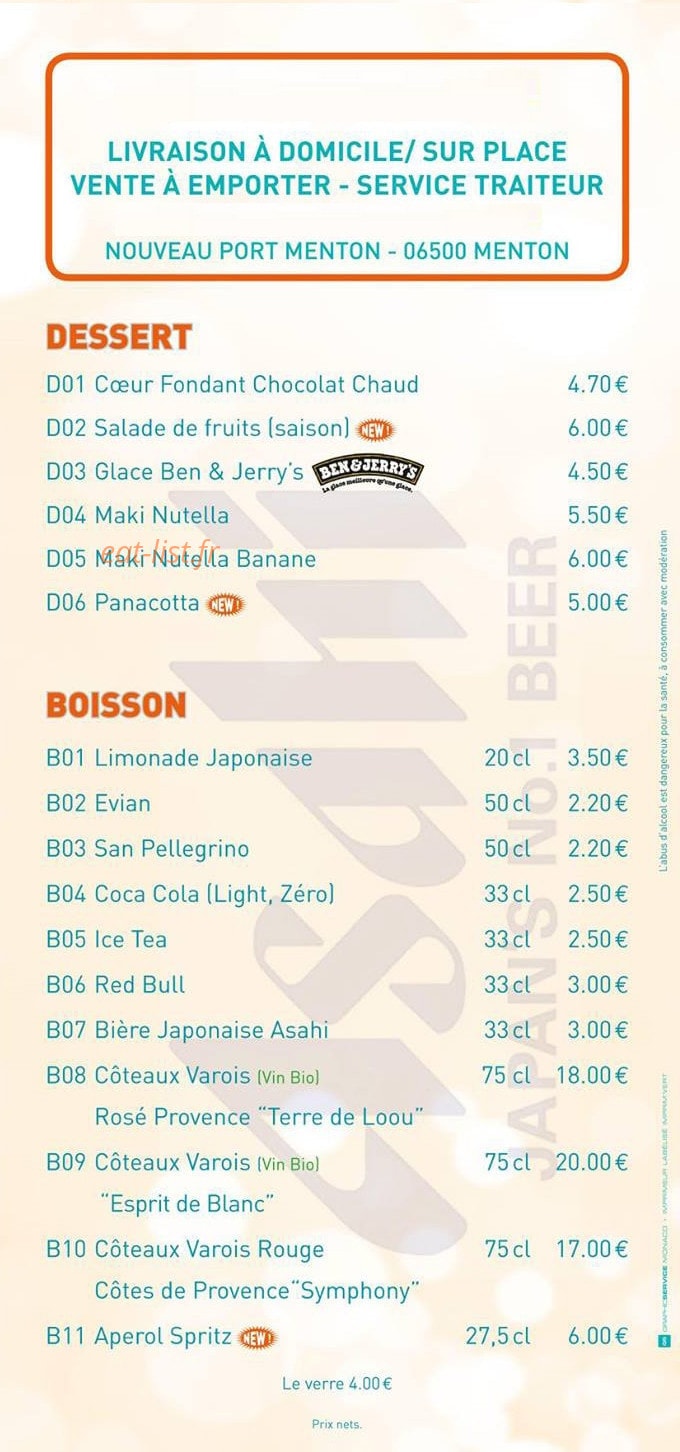 Sushi Kô — carte page 6