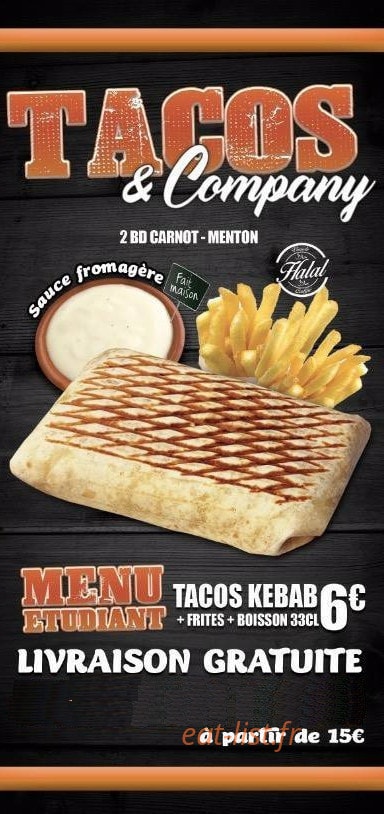 Tacos & Company — carte page 1