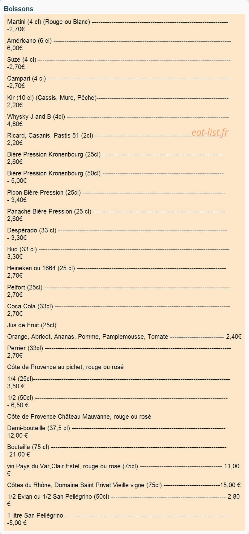 Le Florian — carte page 4