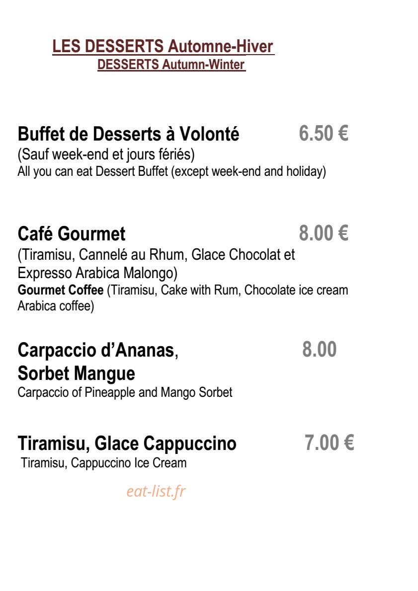 Chez Cathy — carte page 6