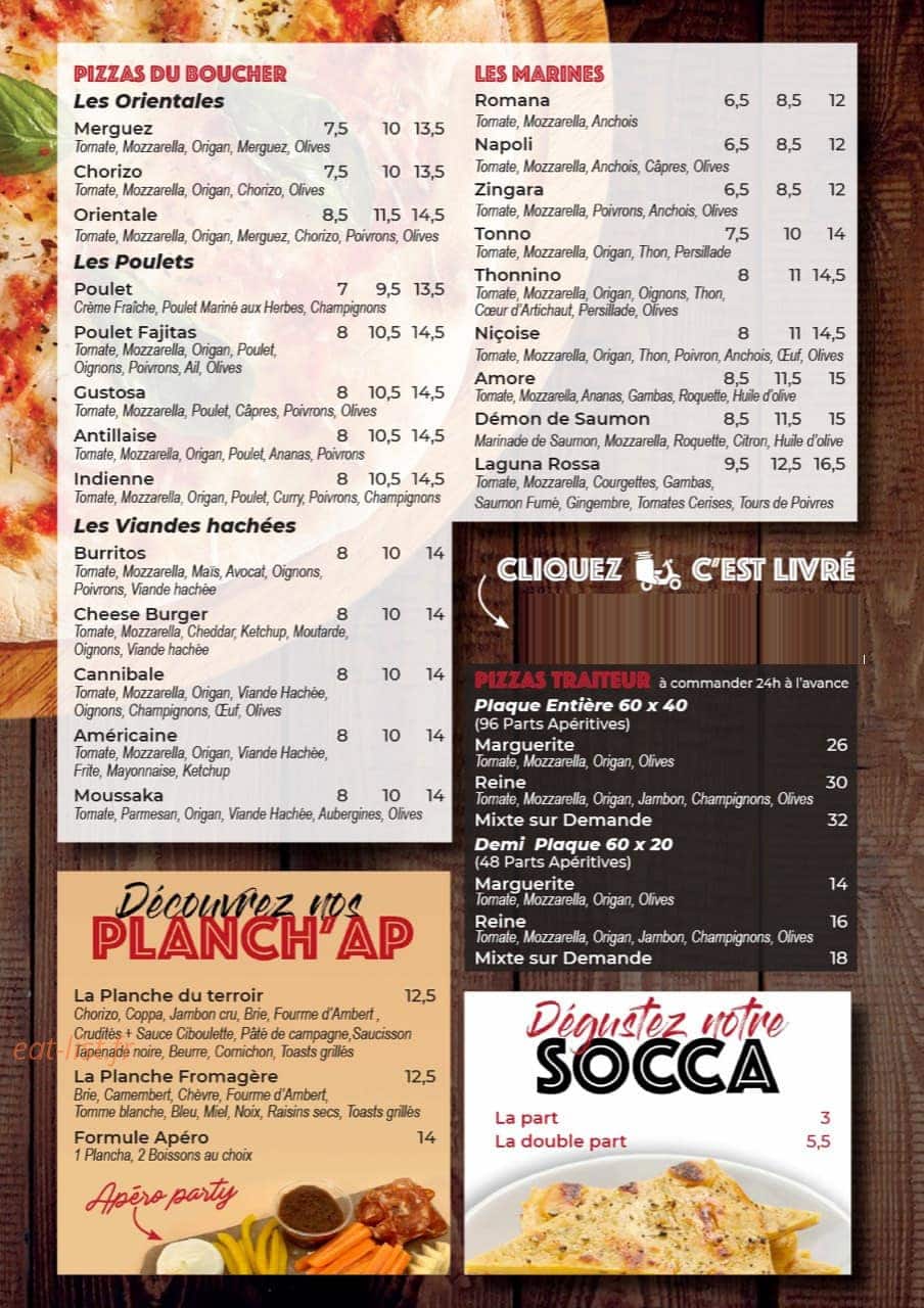 Oliv'Pizza — carte page 3