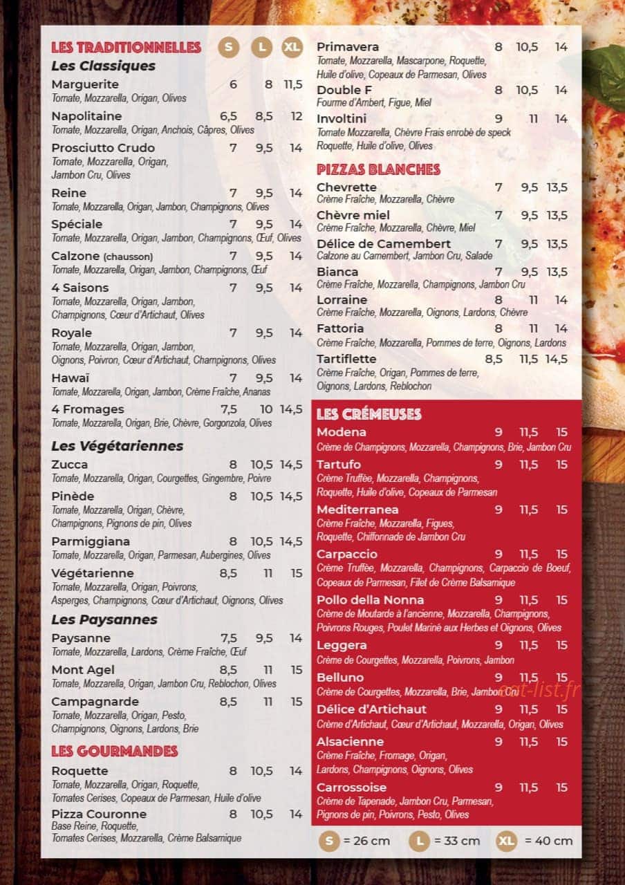 Oliv'Pizza — carte page 2