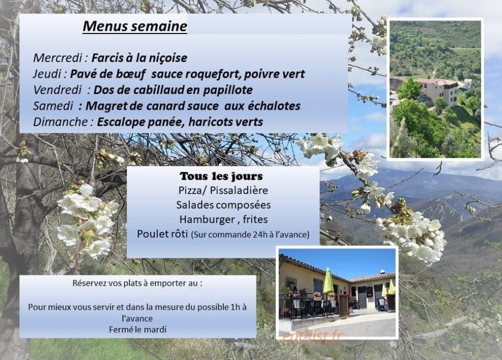 Auberge saint Michel — carte page 1