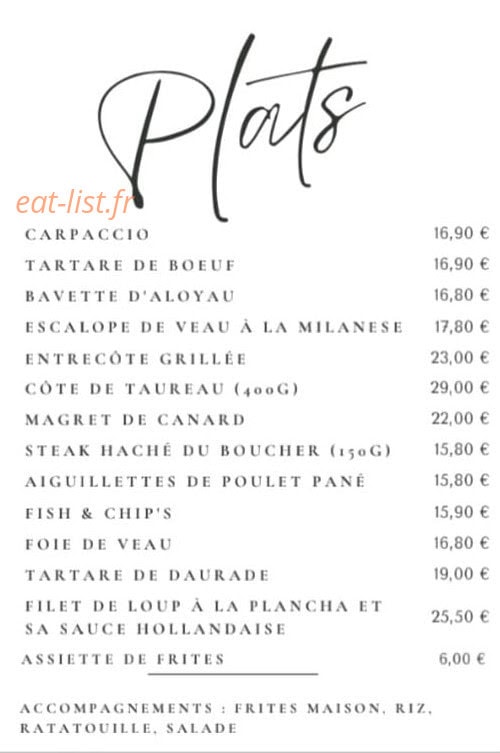 Au p'tit resto chez mimi — carte page 4