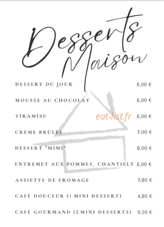Au p'tit resto chez mimi — carte page 5